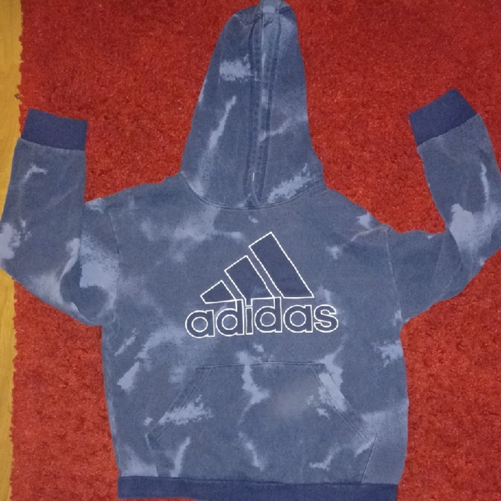 Adidas Kids Tie-Dye Blue Hoodie
